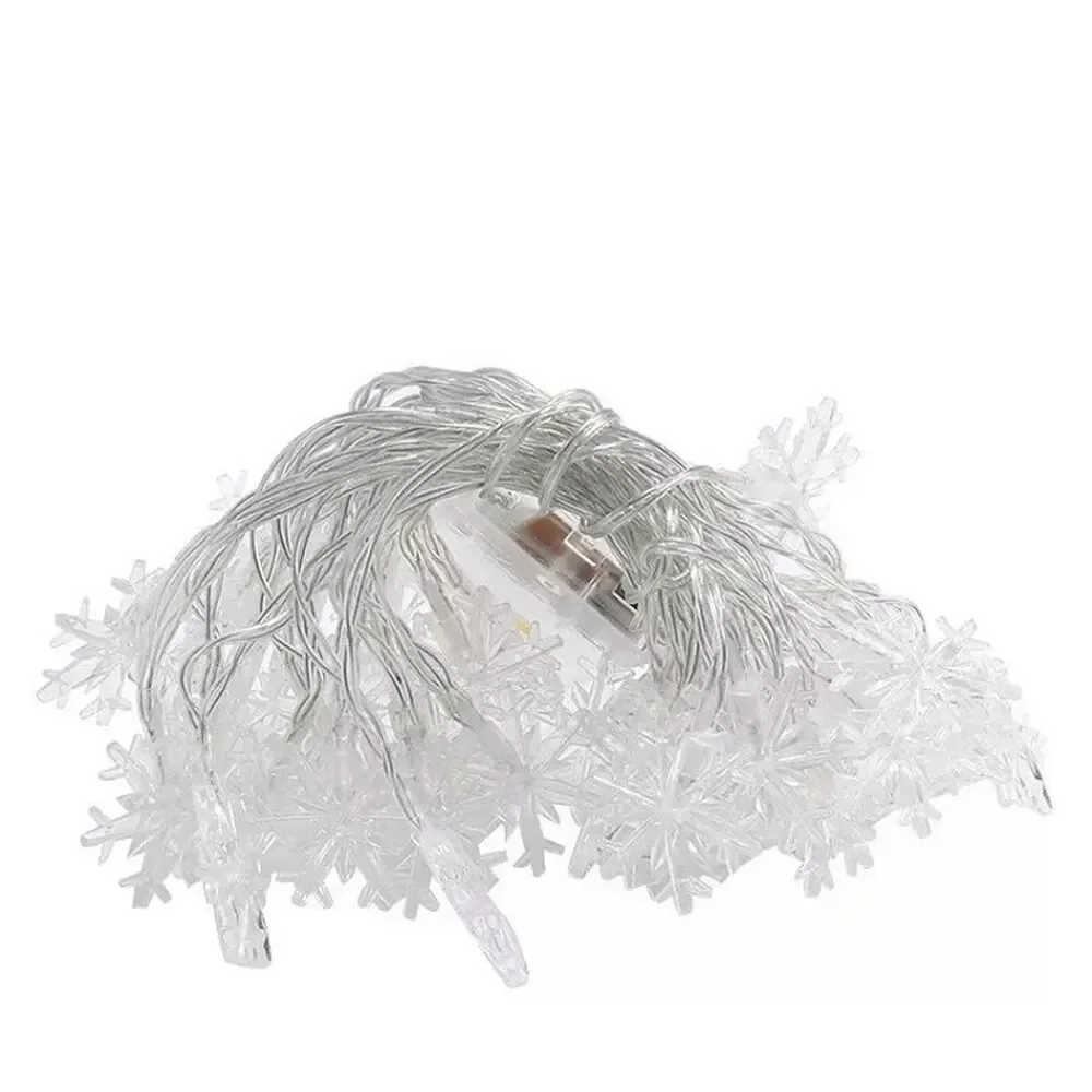 Snowflake LED String Lights LED Fairy Lights Battery Powered Fairy Light Wedding Party Garland Room Decorations Noel Navidad
