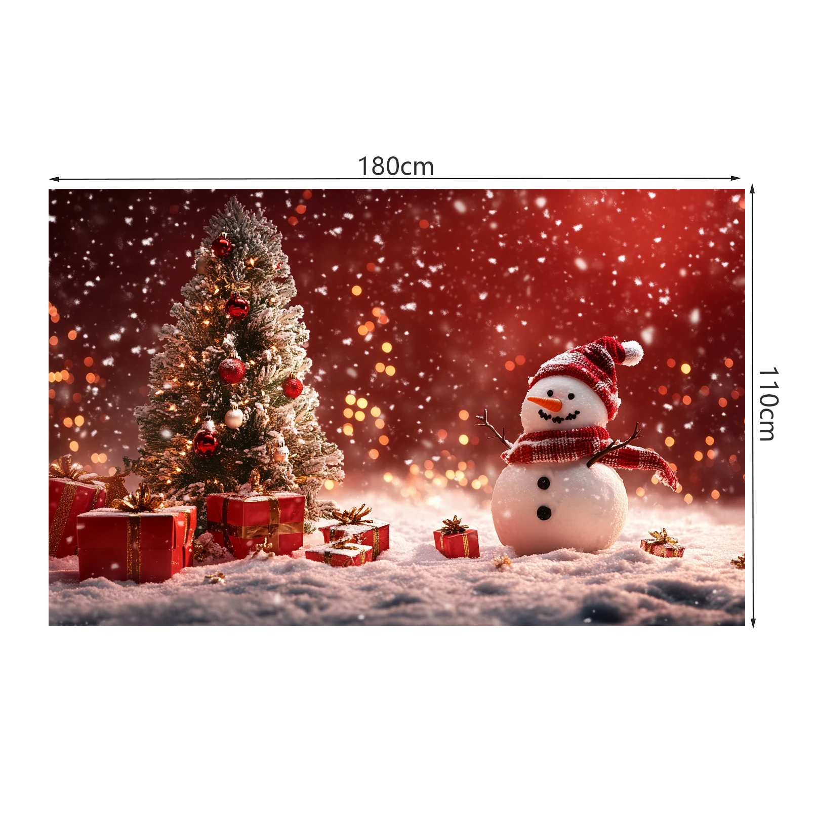 Christmas Banner Photography Background Christmas Tree Snowman Photo Background Christmas Party Supplies Home Wall Decoration