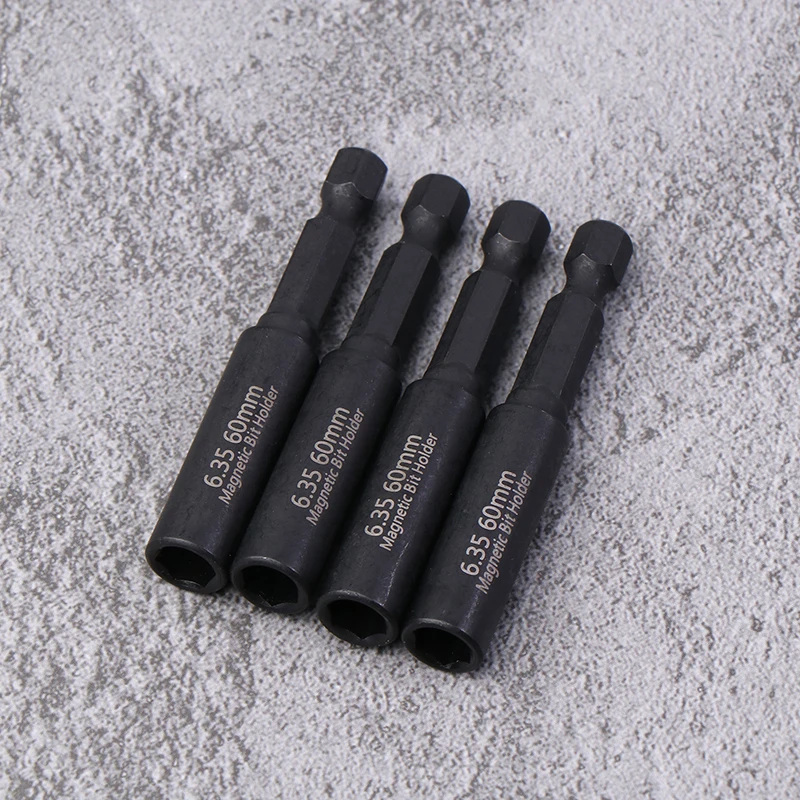 1/5Pcs 60MM Magnetic Screwdriver Bits Holder 1/4In Hex Shank Head Extension Rod Screwdriver Transfer Extension Rod Hand Tool New