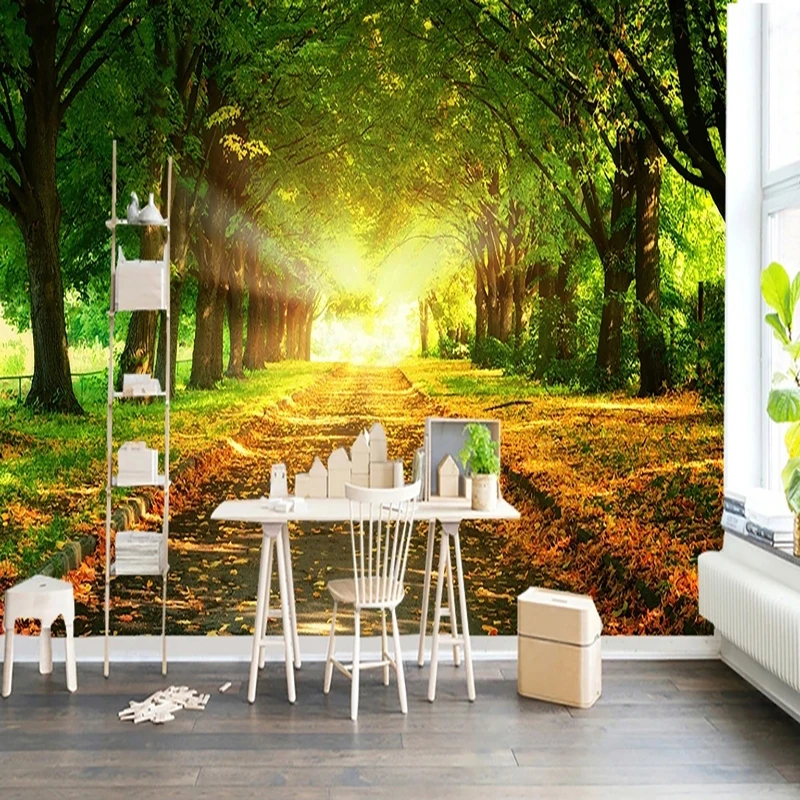 Papier Peint PanoramiquePhoto WallPaper European Oil Painting Scenic Boulevard Mural Restaurant Cafe Room Wall Home Decor Fresco