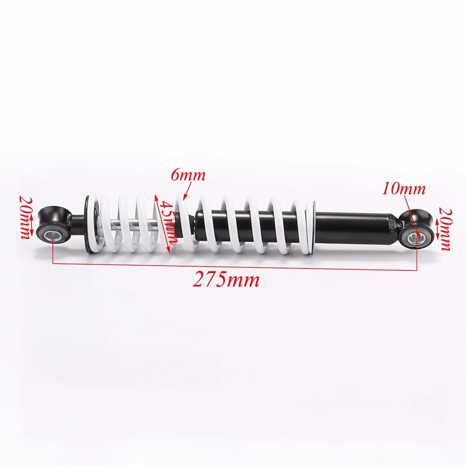 TDPRO Upper Lower Front Suspension Swing A-Arm& Front Shock Absorber Motorcycle 275mm Assembly for ATV Quad Go Kart