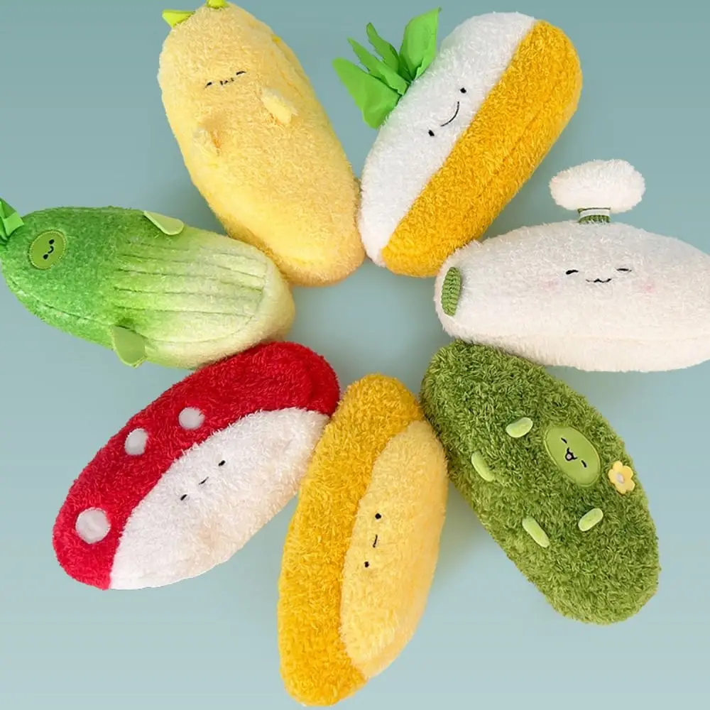 

Korean Style Broccoli Garlic Pen Bag Desktop Storage Large Capacity Vegetable Stationery Bag Aesthetic Ins Style