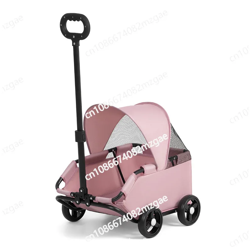 

Small Pet Cart Dog Cat Teddy Baby Cart Out Small Pet Cart Lightweight Foldable Outdoor