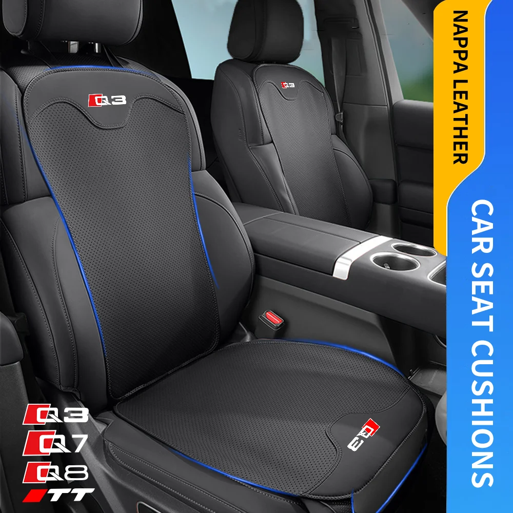 

Car Seat Cushion Waist Cushion for Audi Q3 Q7 Q8 TT Breathable Nappa Leather Seat Cover Auto Interior Seat Protection Pad
