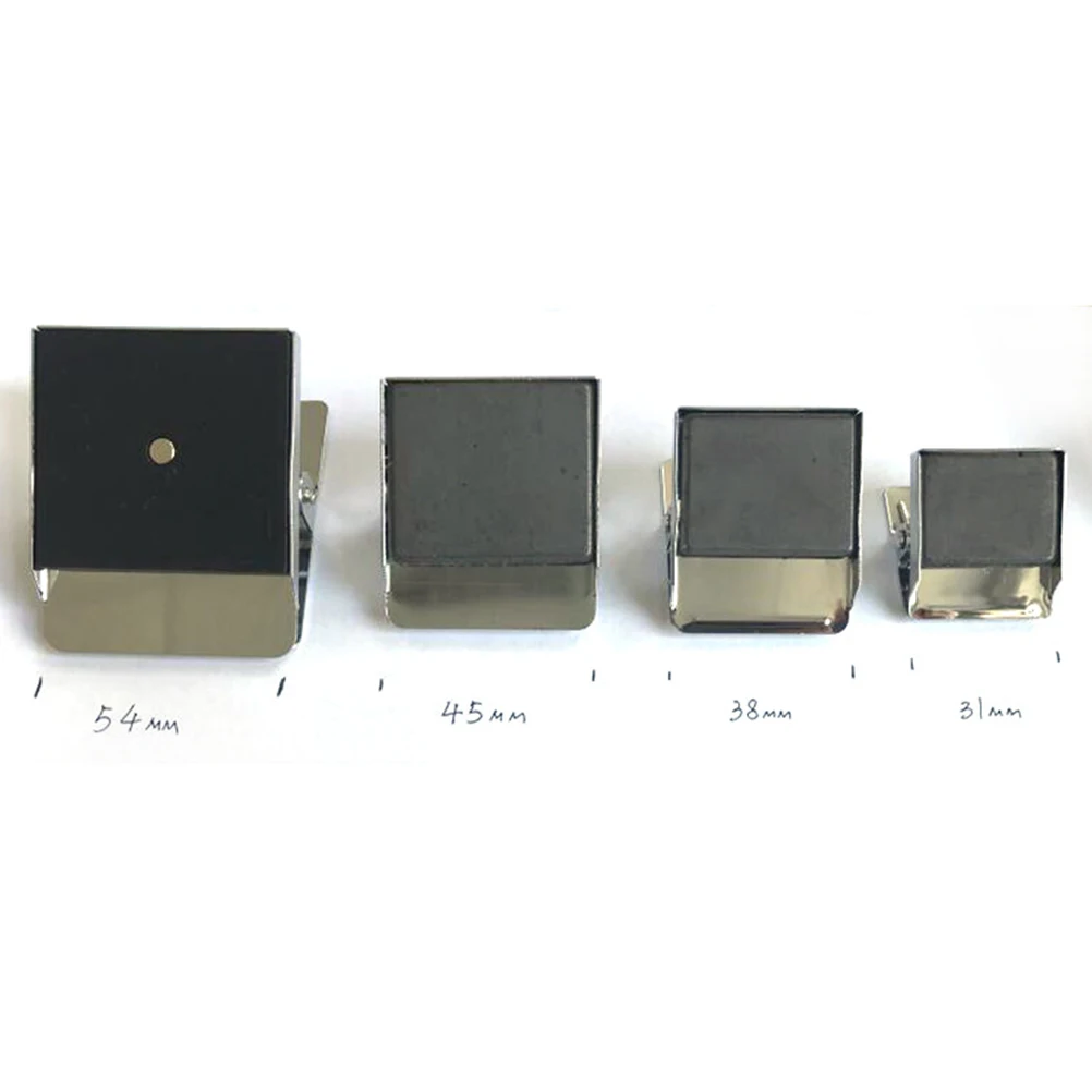 

10pcs 45Mm Magnetic Metal Clips Strong Stainless Steel Square File Organizer Paper Holders For Home School Office Use