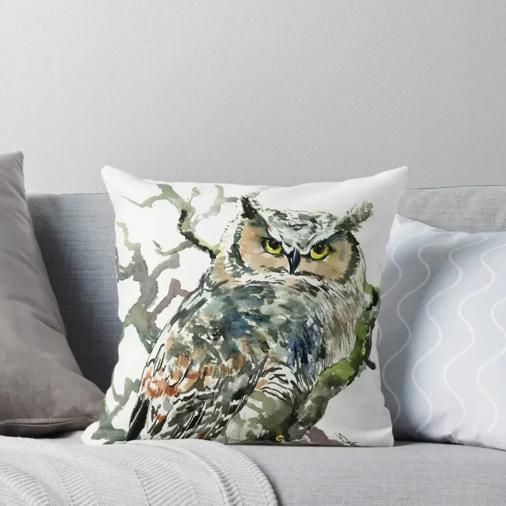 

Great Horned OWl Throw Pillow luxury decor Sofa Cushions Covers anime girl pillow