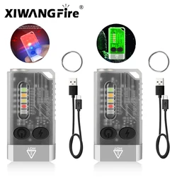 Minilinterna LED fluorescente V3/V10, llavero de Luz Portátil superbrillante, TYPE-C, carga USB, luz de trabajo de emergencia