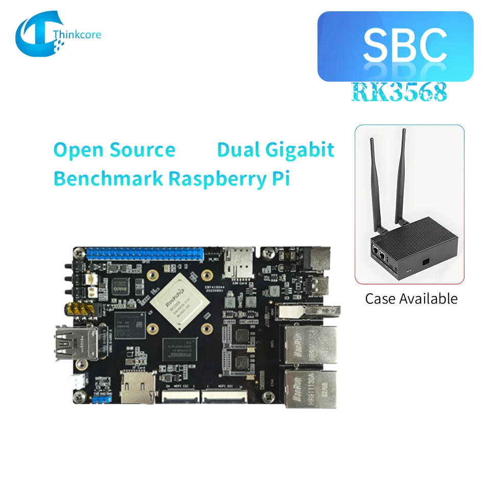 

RK3568 SBC Development Board 2.0GHz 1TOPS NPU Dual GbE HDMI for Edge AI/IoT GPIO 40pin Like Raspberry Pi Free Shipping SDK