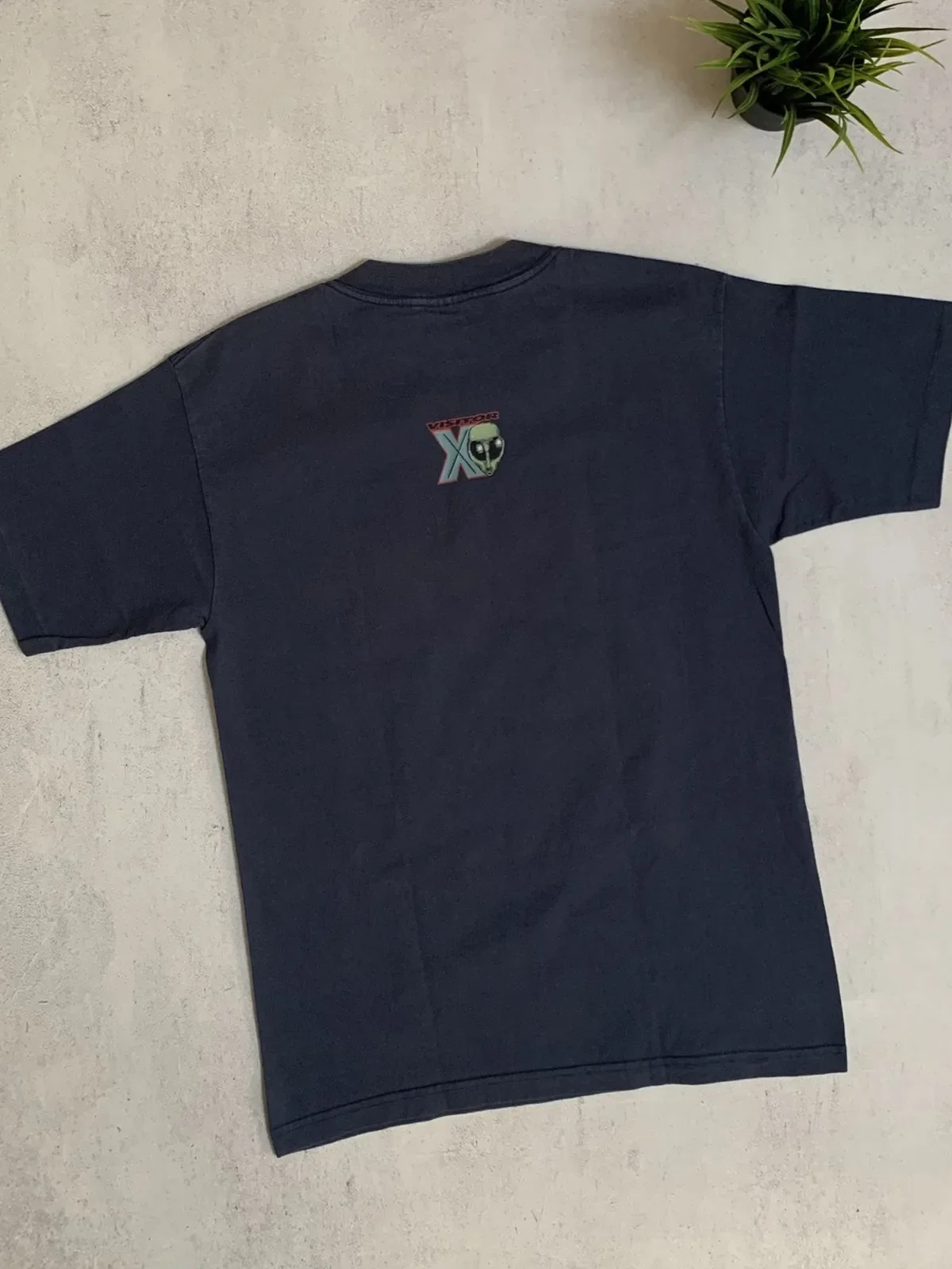 Vintage X Visitor T Shirt Tee Seeing IS Believing Faded 90s