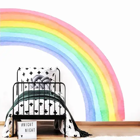 बड़े इंद्रधनुष दीवार स्टिकर घर की सजावट लिविंग रूम बेडरूम बच्चों के कमरे की सजावट स्वयं चिपकने वाला पीवीसी भित्तिचित्र स्टिकर 8 best sales इंद्रधनुष दीवार स्टिकर - №4