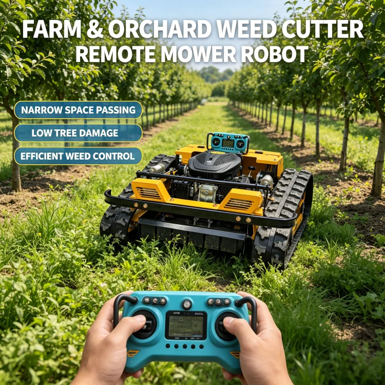 SDLOT Remote Control Lawn Mower CE EPA EURO5 80cm 100cm 120cm Crawler Grass Cutter Farm Garden