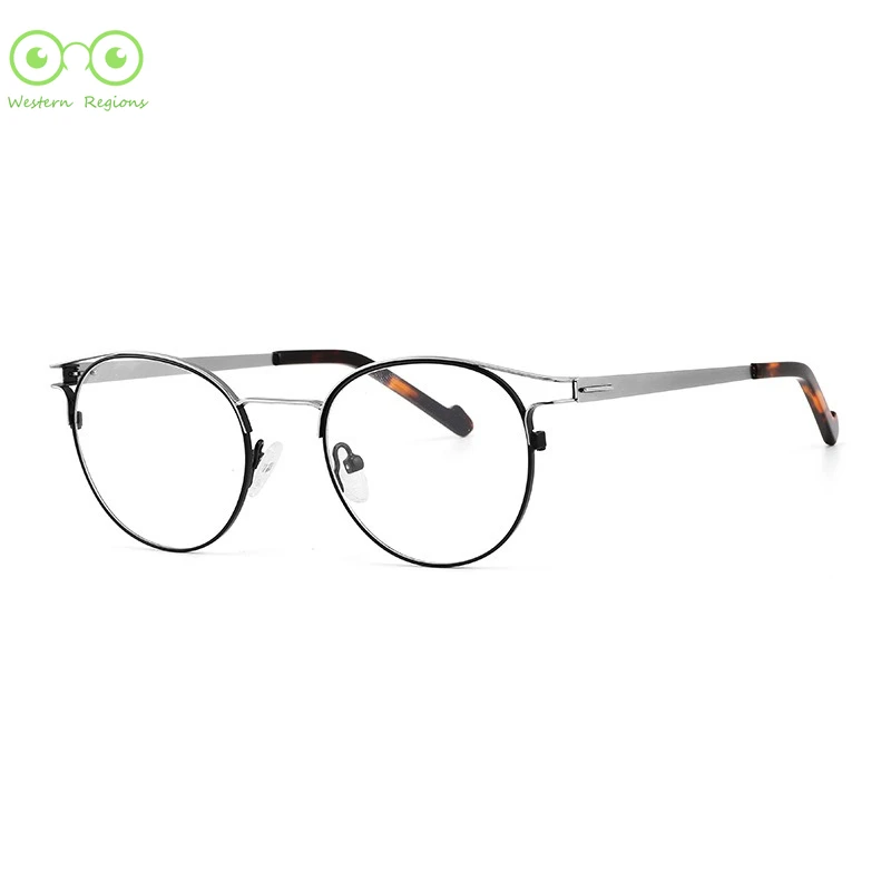 

Персонализированные ретро-металлические полые очки, мужские очки для близорукости книжного червя, женские простые очки, круглая оправа для улицы