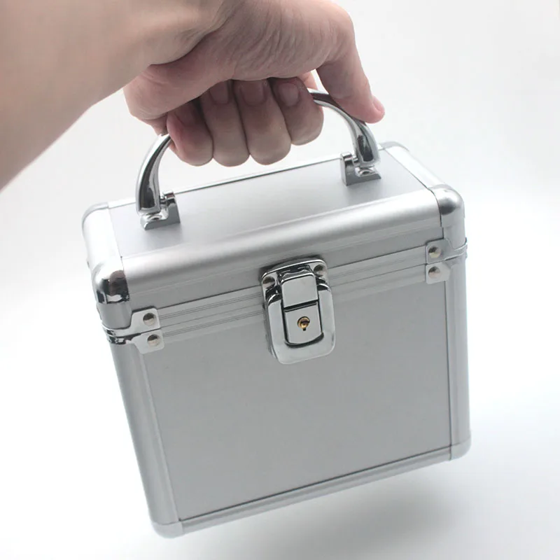 Mini Aluminum Tool Box Small Toolbox Instrument Box Suitcase Portable Storage Case Precision Impact Resistant With Sponge