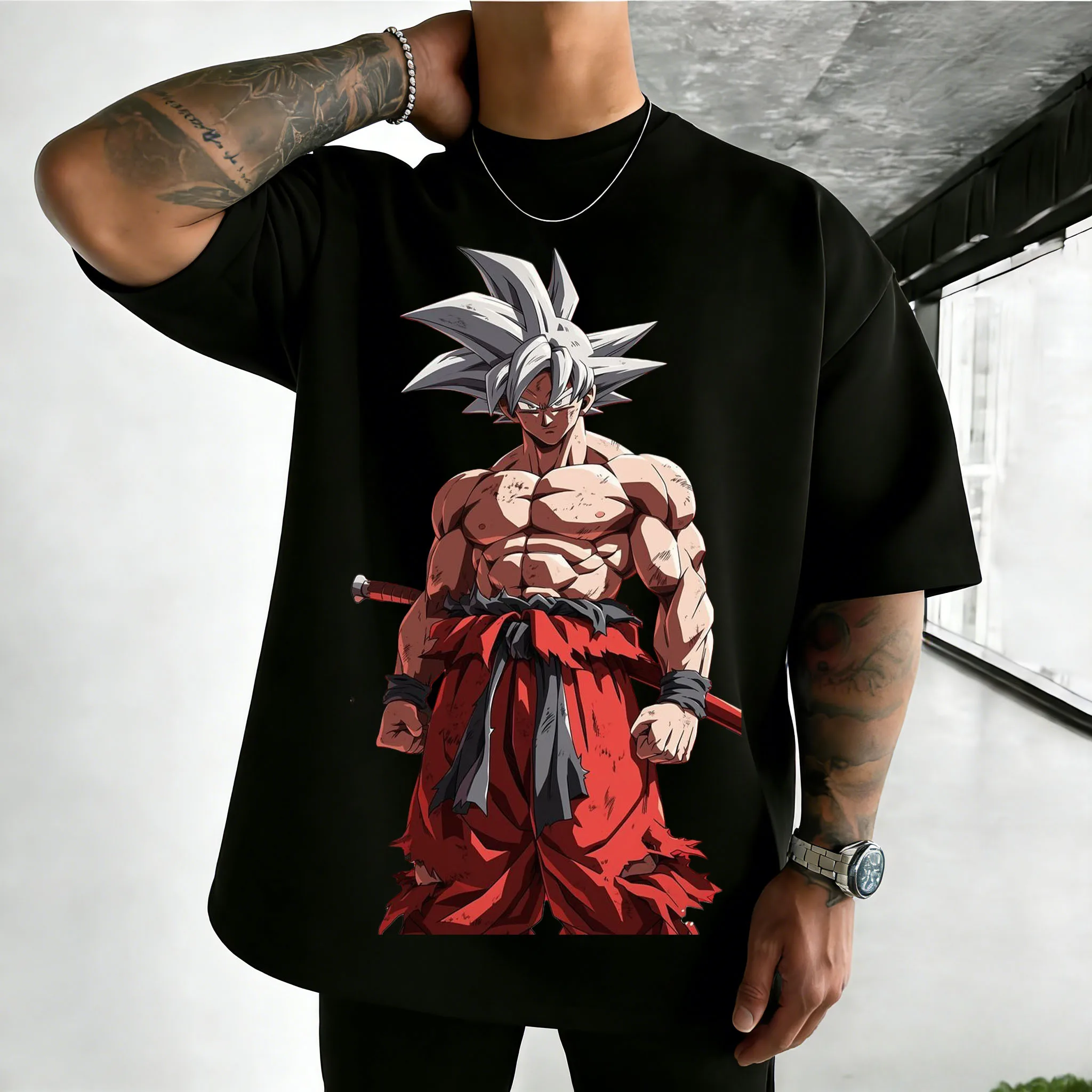 

Vintage Dragon Ball Oversized T-shirt 2026 Summer Cotton Goku Ultra Instinct Graphic Streetwear for Men Women Adults & Children