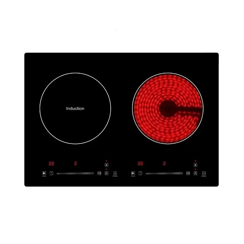 Market Induction And Ceramic Combined Electric Hybrid Cooktop