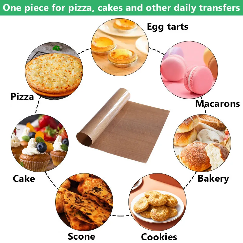 High Temperature Tarps Baking Tray Non-stick Bread Cake Oven Baking Tray Mat Transfer Pizza Sliding Spatula Tarpaulin