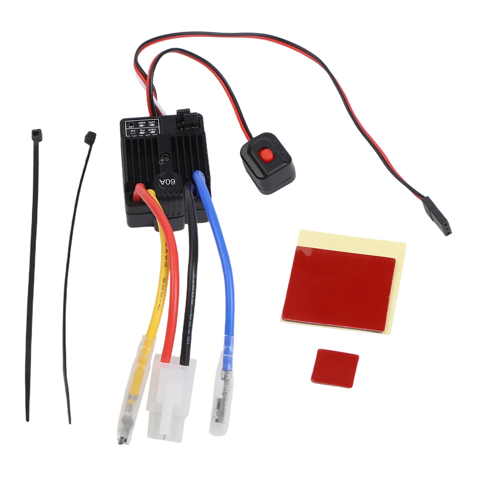60A/360A Brushed Electronic Speed Controller 6-12V ESC With XT60-Interface And Forward/Reverse Modes For 1/10 RC Car And Boat