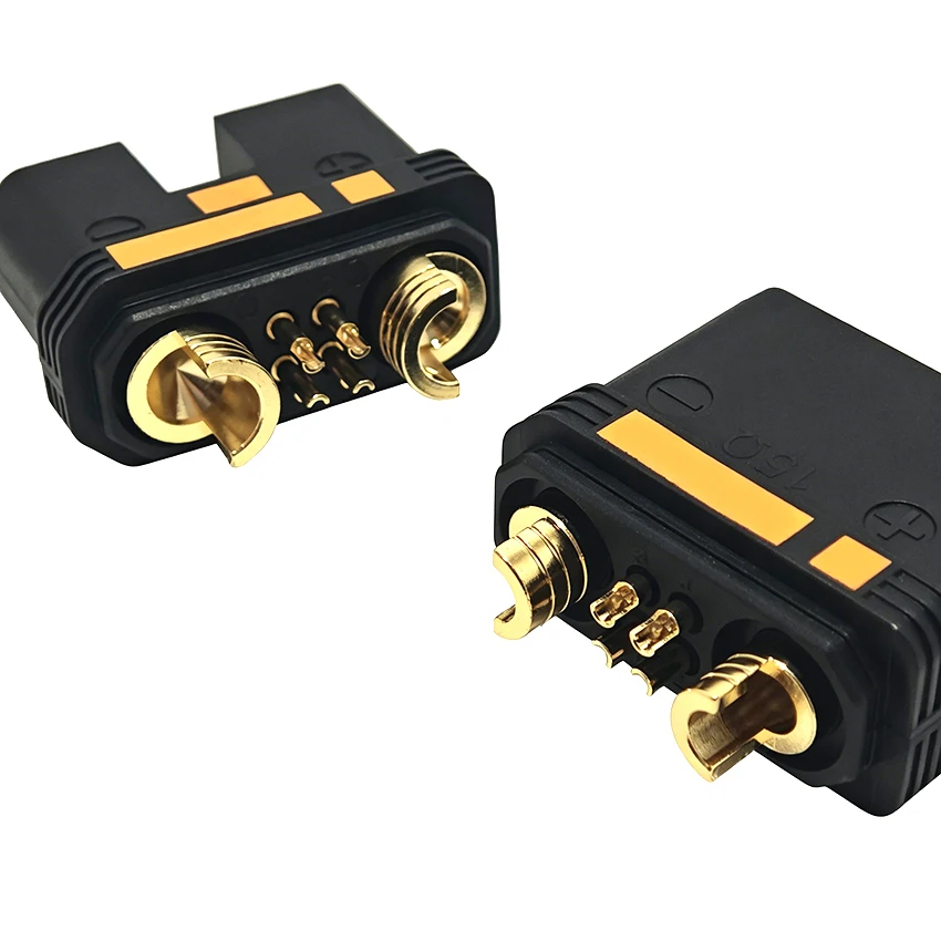 QS10‑S Anti‑Spark Battery Connector Male Female Plug With Sheath 180A 750V For Drone Power Station Inverter 4AWG