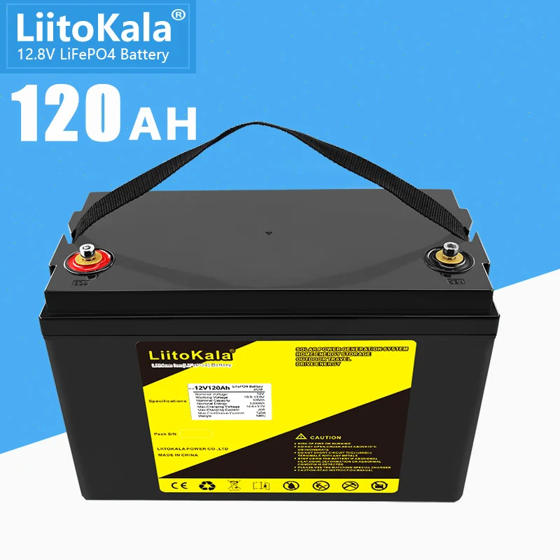 LiitoKala 12.8V 100Ah 120Ah LifePo4 batteria 12 v150ah batteria ricaricabile litio ferro fosfato Lifepo4 strumenti per celle solari