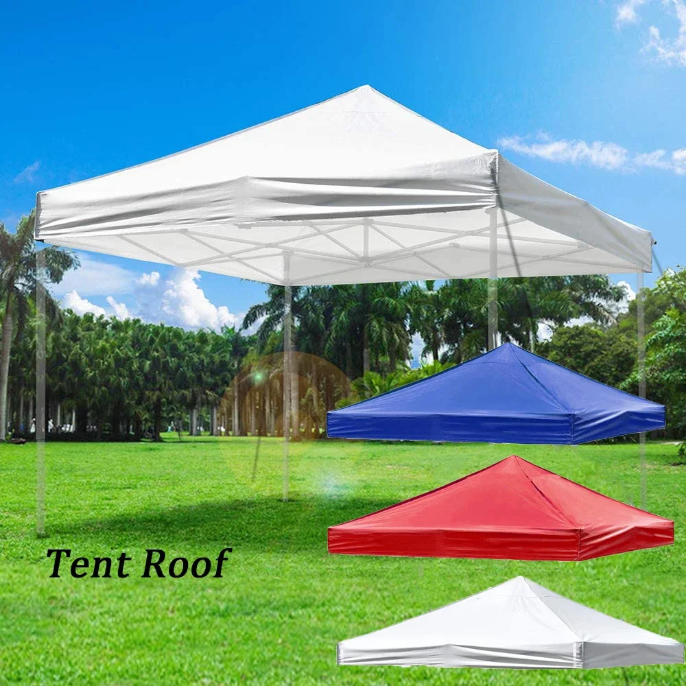 Oxford pano tenda tampa superior para acampamento ao ar livre, jardim festa para churrasco, proteção UV, 4-Corner Canopy Top, sem moldura, 420D