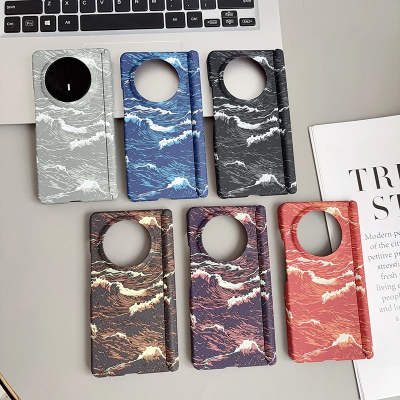 

Case For Honor Magic V5 V6 V3 V2 VS2 VS3 Matte Double axis wave Pattern Hard Mobile Phone Case Cover