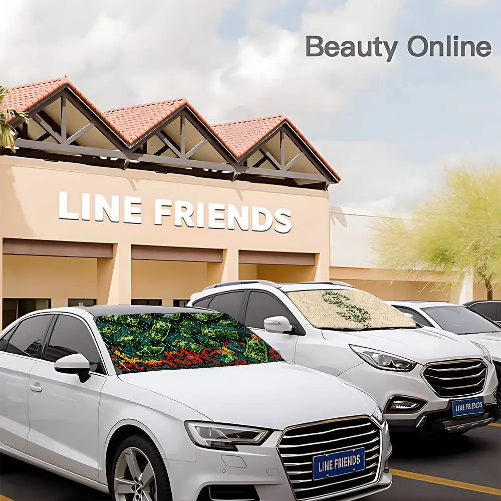 

Зонт от солнца в стиле арт-доллара, 3D пленка, плед, подарок, новинка, козырек на переднее окно автомобиля, 70x130 см, солнцезащитный козырек, защита от солнечной батареи