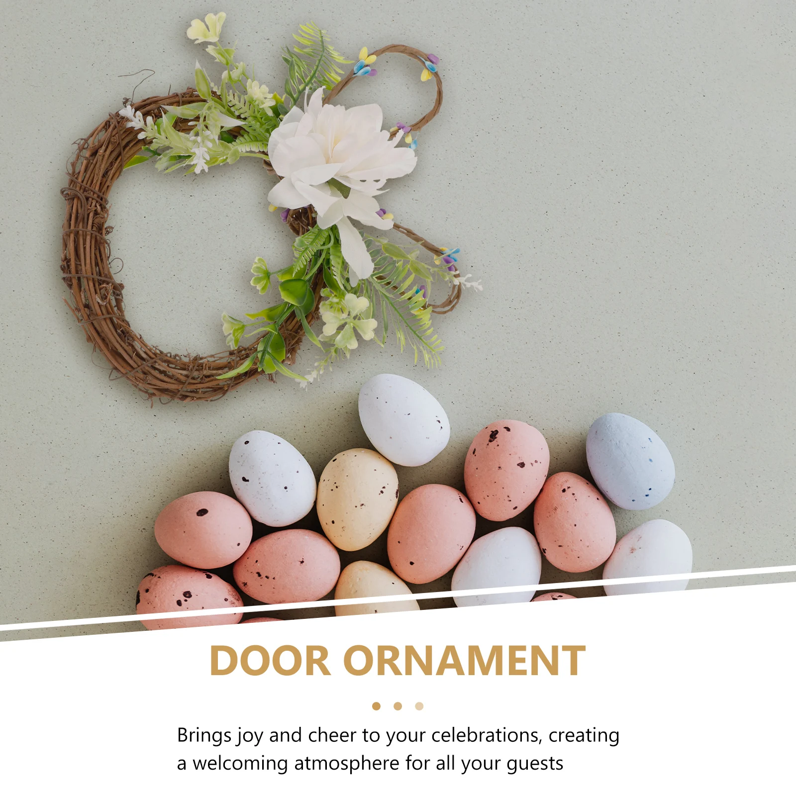 

Setting Props Simulated Garland Decoration Home Front Door Wreath Rattan Artificial