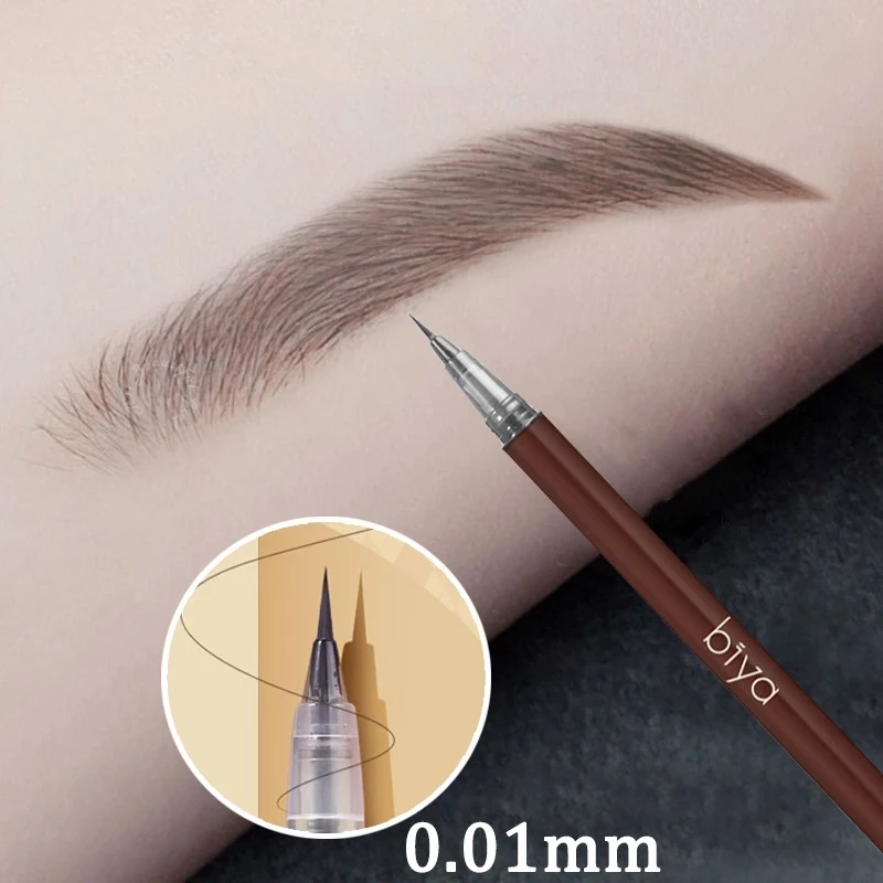 3/1Pc Waterproof Liquid Eyebrow Easy To Color Sweat-proof Eyebrow Pen 0.01MM Ultra Thin Head Eye Makeup Cosmetic Tool