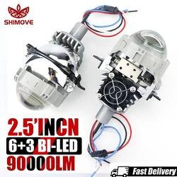 2.5 Inch Car Bi LED Projector Lens 90000LMFor H4 H7 9005 9006 High Low Beam H1 H11 H8 80W Headlights Projector Lights 12V 24V 