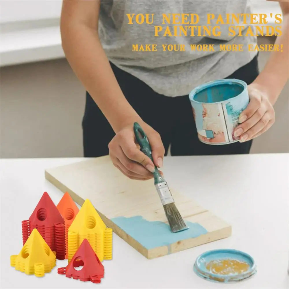 1Pc Nhựa Kim Tự Tháp Đứng Bộ Tam Giác Sơn Lót Phun Sơn Chân Miếng Lót Nón Là Viết Tắt Của Thợ Mộc Họa Sĩ Phụ Kiện