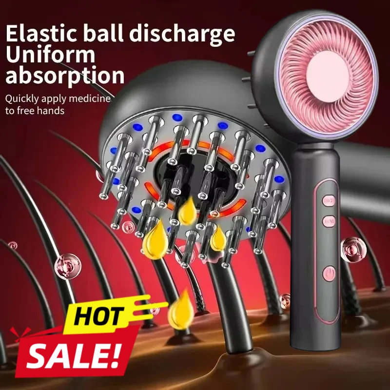 

Electric Hair Growth Comb 2026 Infrared Therapy Scalp Massager for Anti Hair Loss Rechargeable Brush To Stimulate Hair Regrowth