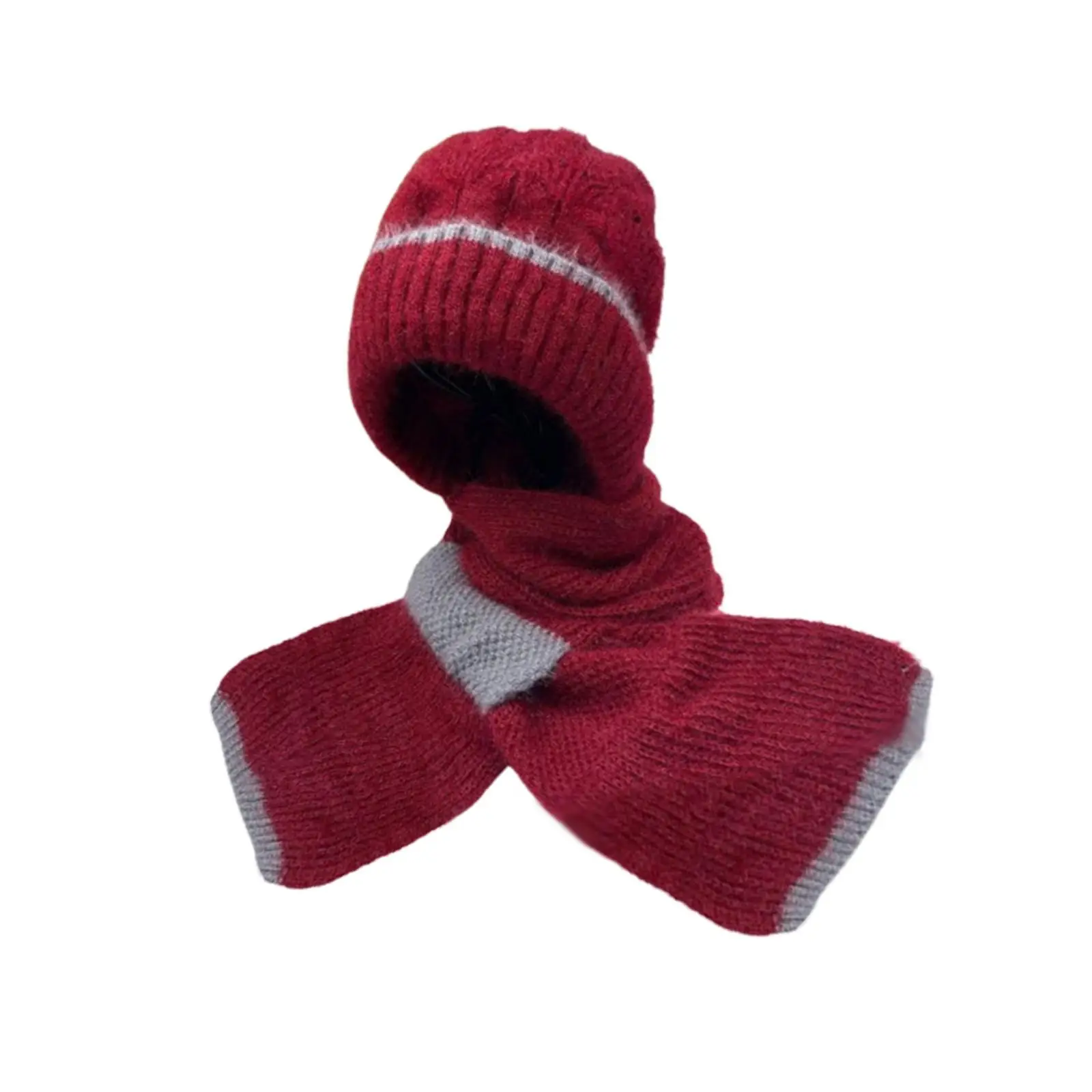 Womens Hoodie Scarf Comfortable Neck Scarf Multipurpose Winter Warm Beanie Cap for Cycling Hiking Autumn Camping Birthday Gift