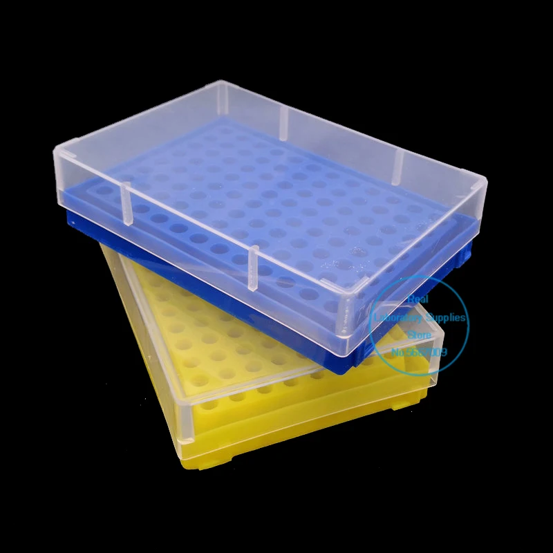 Imagem -06 - Caixa Plástica do Tubo do Centrifugador dos Peças 10 0.2ml com 96 Encaixes do Armazenamento do Tubo dos Entalhes Pcr Suprimentos de Laboratório