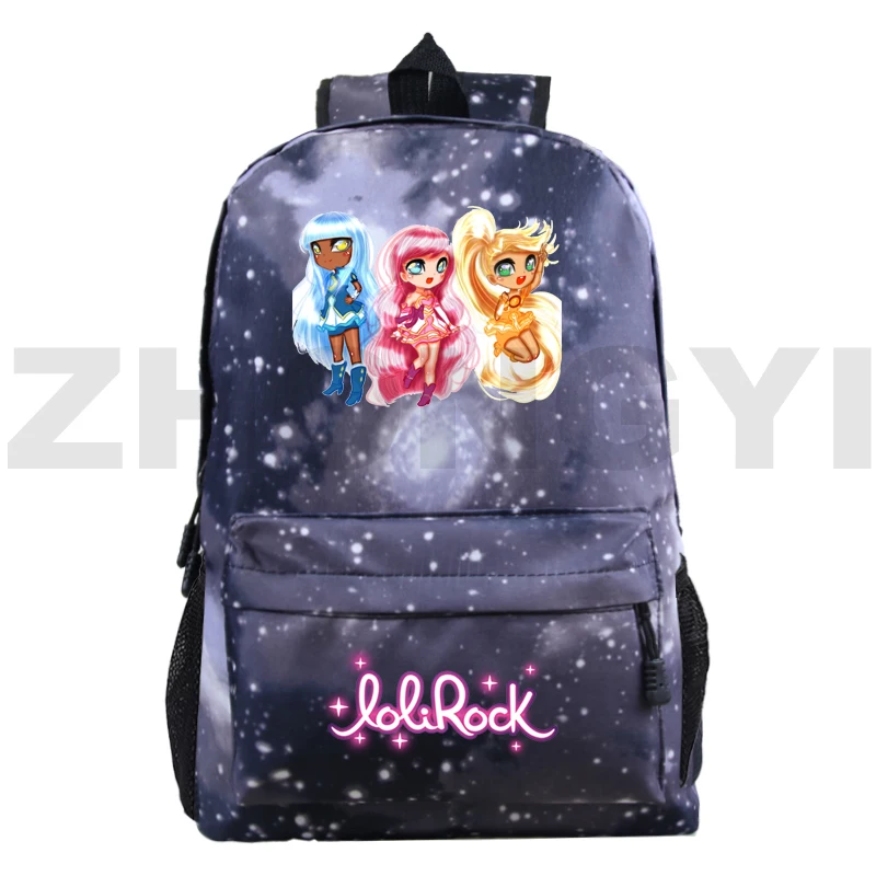 Cartoon Lolirock Backpack Teenager Rucksack Knapsack Schoolbags Anime LoliRockstar Book Bags Kids Harajuku Back Pack for Girls