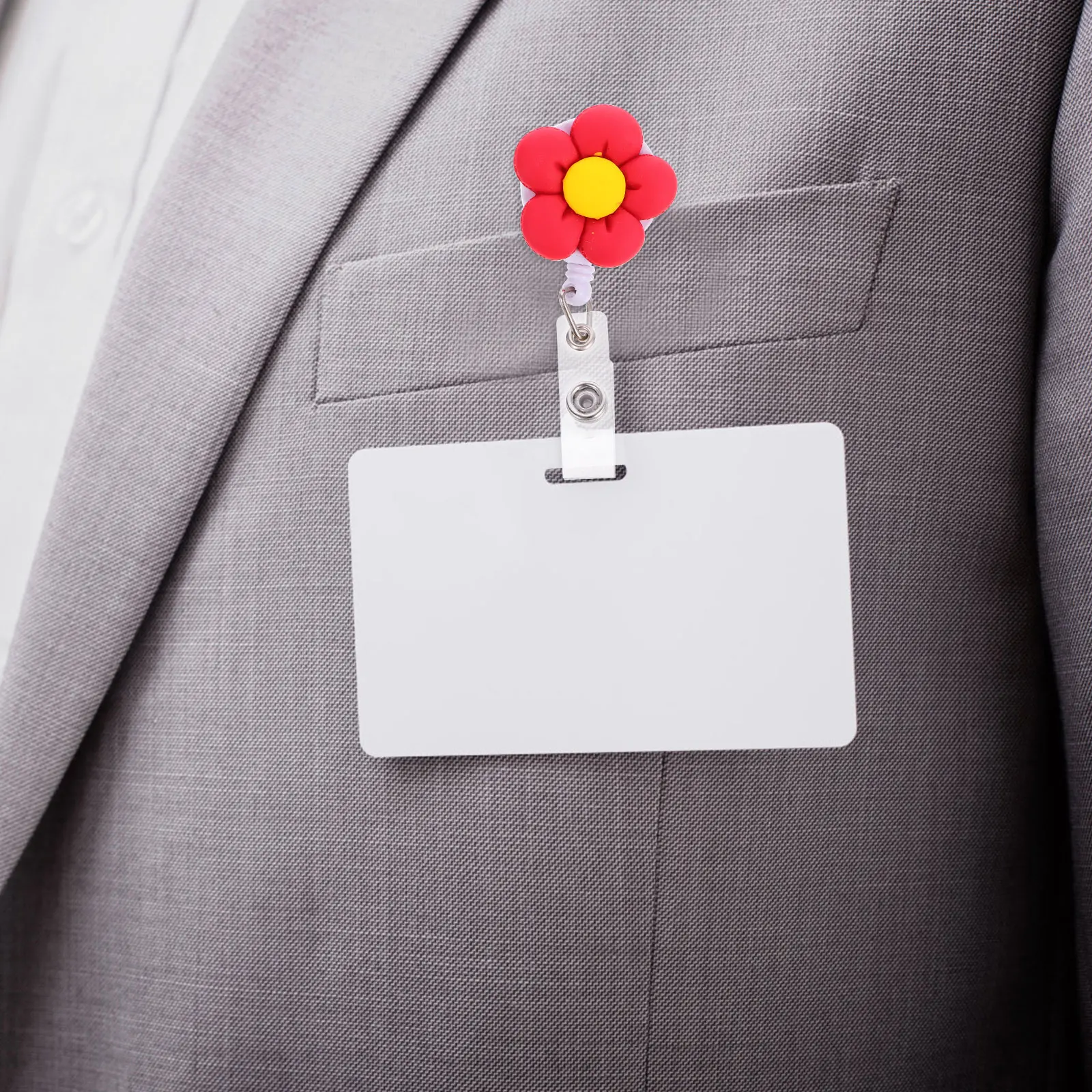 4 قطعة أصحاب شارة قابل للسحب للممرضة طبيب بطاقة الهوية اسم العلامة كليب الموظف شارة بكرة بطاقات متعددة الوظائف ملحق #4