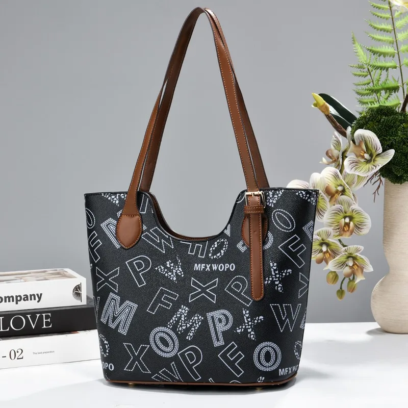 New Light Luxury Women's Shoulder Bag Fashion High Quality Women's Handbag Classic Versatile Large Capacity Mom Shopping Bag