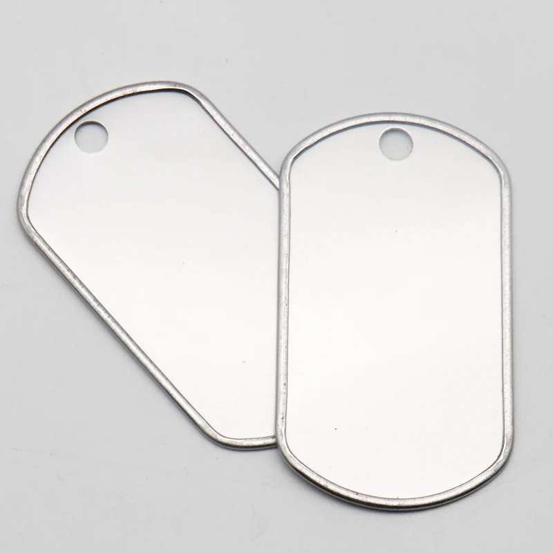 20Pcs Plate Stainless Steel Tags Military Army Identity Tag  Men Tags Necklace Personality necklace Dog ID Tags for Men Pendant