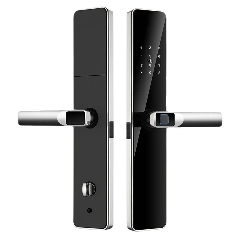 Double-sided waterproof 304 stainless steel home anti-theft door fingerprint lock smart