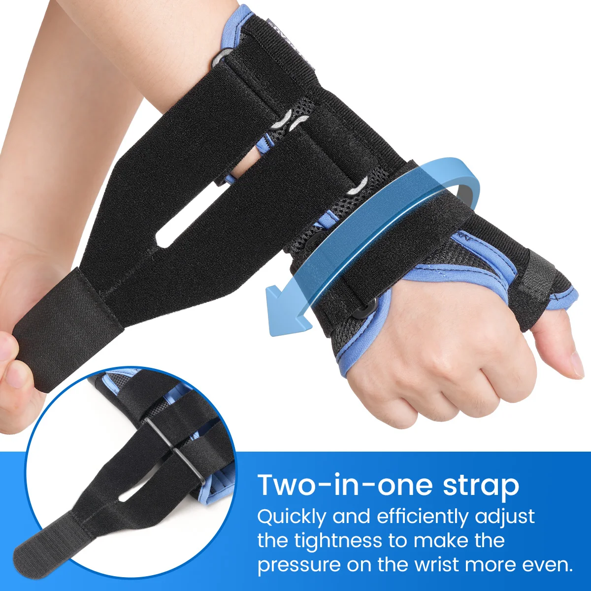 VELPEAU Wrist Brace for Arthritis Pain and Sprain Stable and Breathable Orthosis Wrist Splint with Thumb for Men and Women