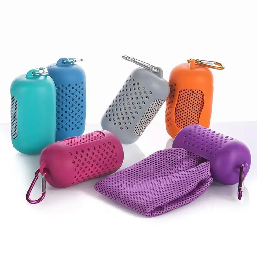 

Мини-спортивное холодное полотенце, портативное холодное полотенце с микрофиброй, быстросохнущая силиконовая сумка, дорожное полотенце, пляжные аксессуары