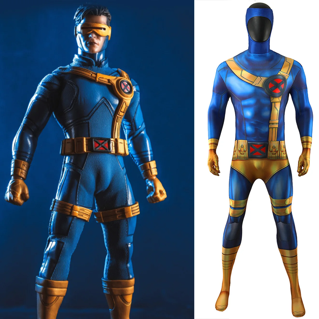 Cyclops Doomsday Costume Scott Summers Spandex Jumpsuit X-Men Superhero Bodysuit Adult Men Halloween Comic Con Cosplay Outfit