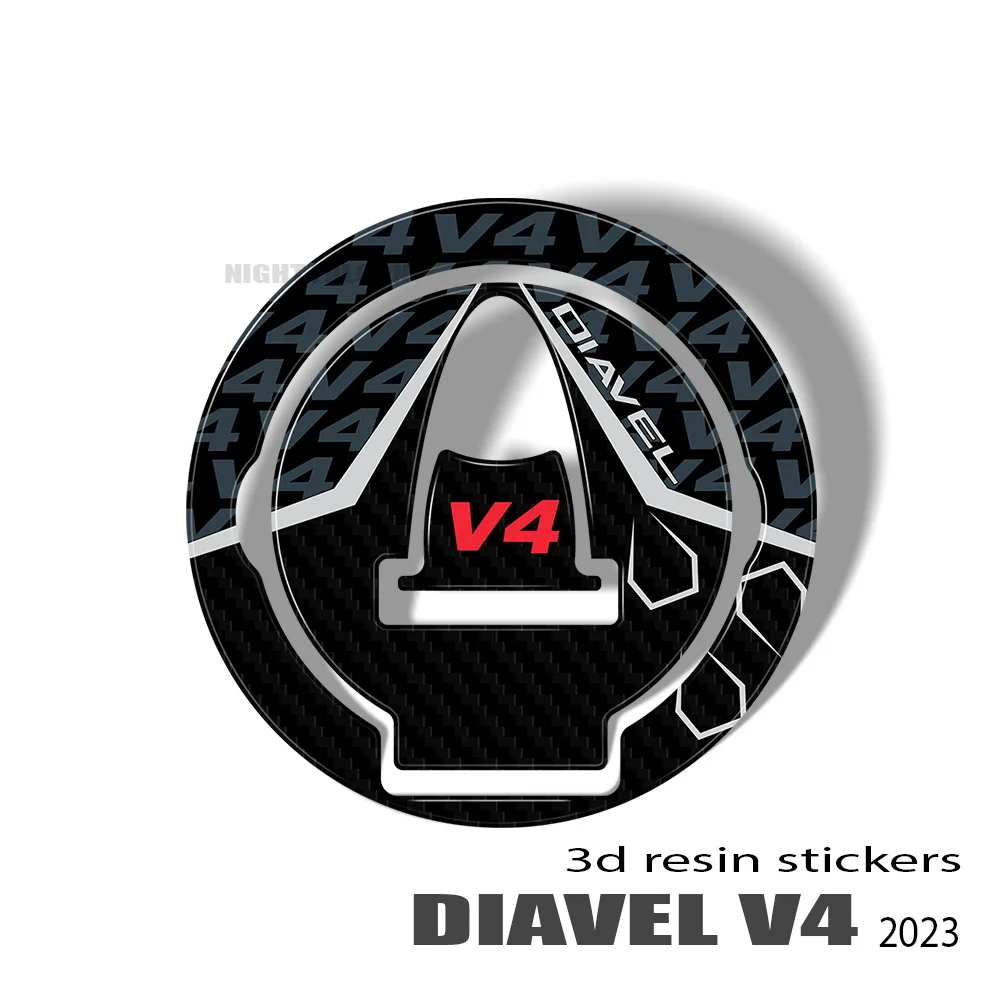 

diavel v4 Motorcycle Accessories Fuel Cap Protection 3D Gel Epoxy Resin Sticker Kit For Ducati Diavel V4 2023-