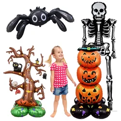 Giant Standing Halloween Pumpkin skeleton skull shape balloon Halloween balloon decor for Halloween Party decoration balloon