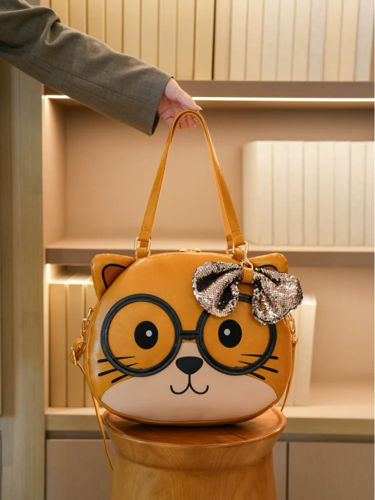 2025 New Cute Bear Shoulder Bag Lolita Girls' Large Capacity Fashion Versatile Backpack Handheld Diagonal Cross Bag