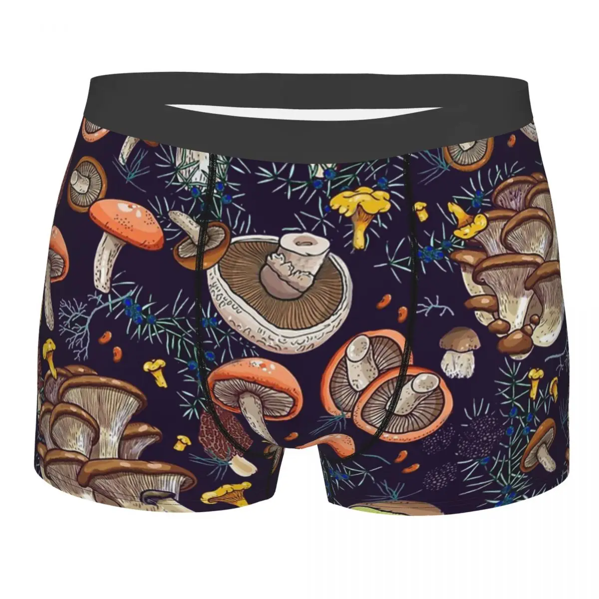 Mushroom Dark Dream Forest Underpants Homme Panties Men's Underwear Print Shorts Boxer Briefs