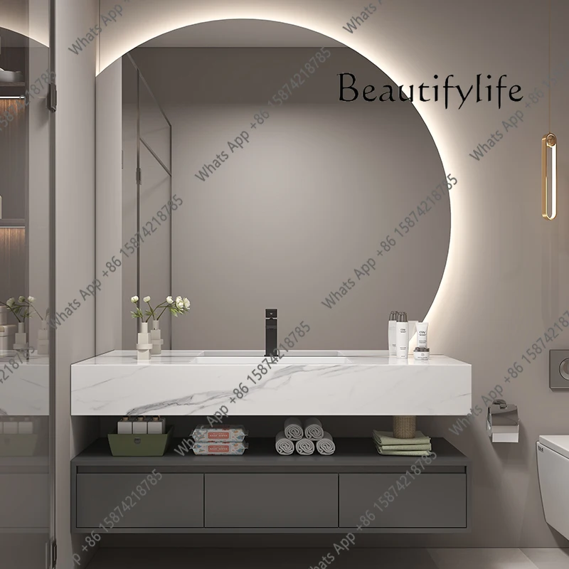 

J Modern Simple Bathroom Cabinets Luxury Washbasin Solid Wood Vintage Bathroom Cabinets Storage Mobile Lavatrice Home Furniture