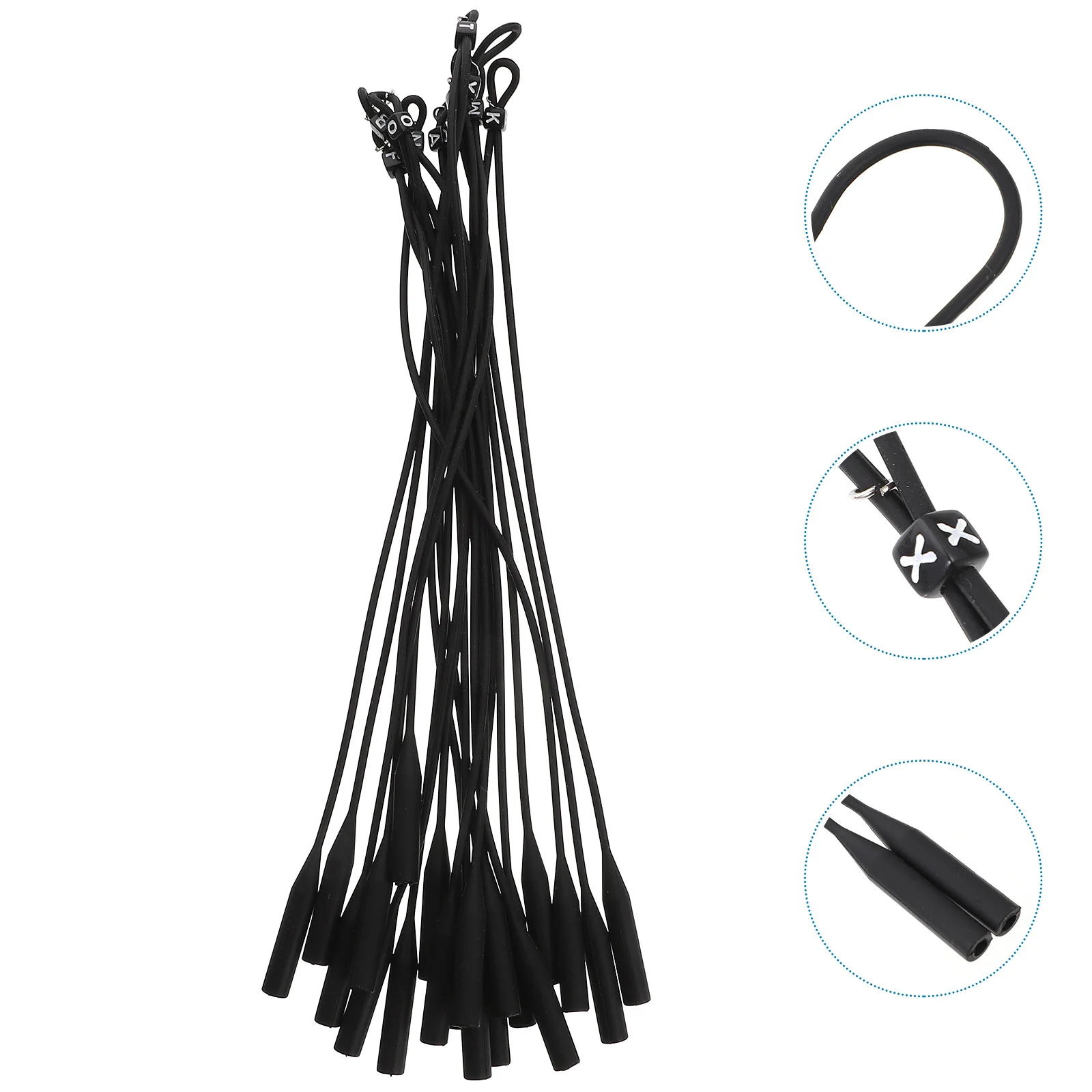 

10pcs Silicone Glasses Strap Eyewear Retainer Nonslip Anti-S Cord Sports Sunglasses Holder Fixing Chain For Outdoor Gym
