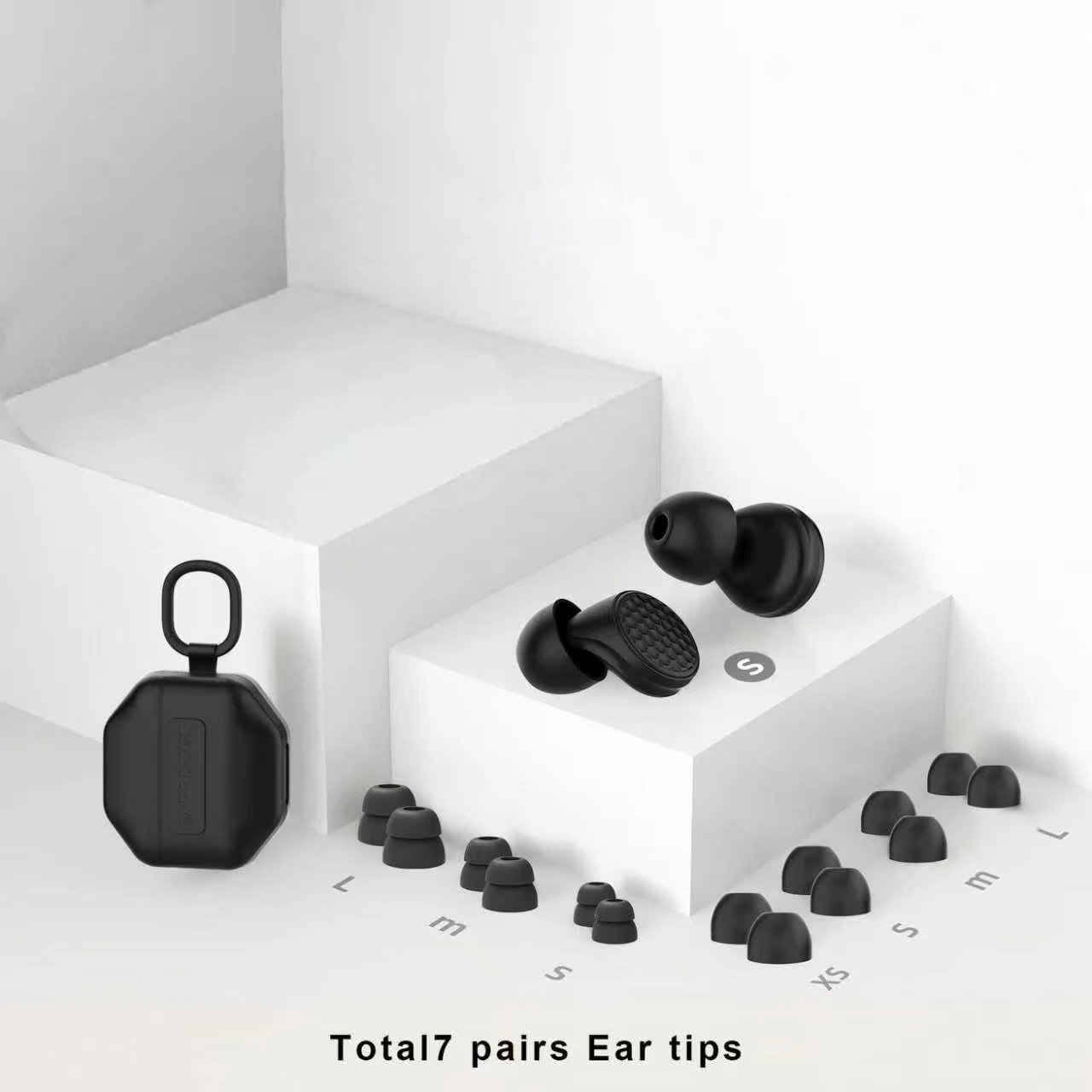 Olyga Reusable Noise Reducing Earplugs for Sleeping Up to 30dB, Soft Comfortable Ear Plugs with 7 Pairs Ear Tips for Travel