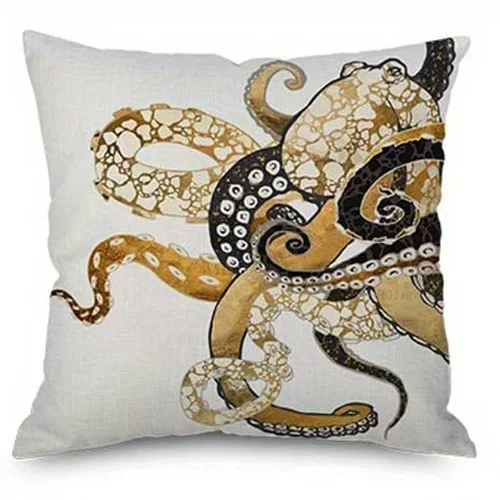 Home Decor Stylish Octopus Patterns Throw Pillow Covers Pattern Cushion Cover Suitable For Sofa Bedroom Car Pillow Cover