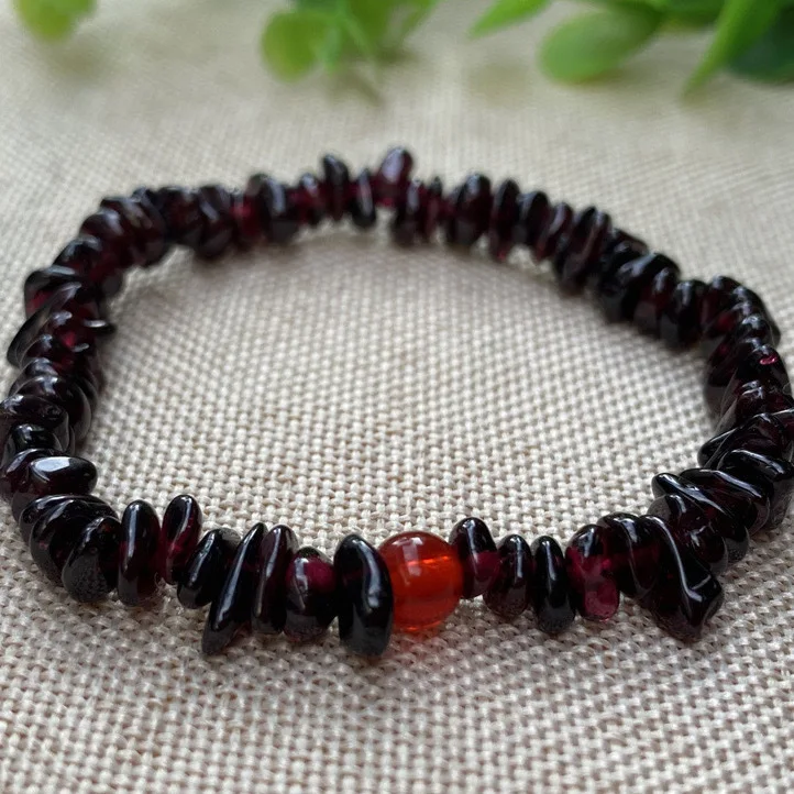 

Natural Garnet Bracelet Women Healing Gemstone Fine Jewelry Genuine Pomegranate Red Seed Stone Bracelets Girlfriend Mom Gifts